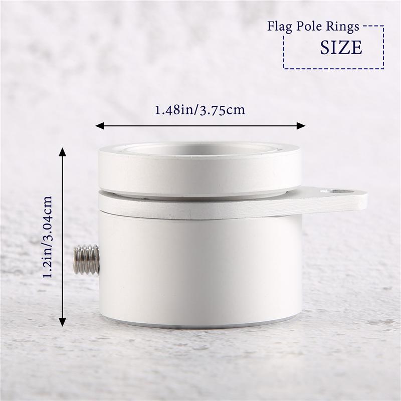 Good-2 Pcs Flag Pole Rings Anti Wrap Flag Pole Clips Swivels 360° Rotating Flagpole Flag Mounting Rings