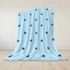 Coperta Flanella a Cuori Azzurri Calda Morbida Halloween Natale Divano Caldo Accogliente Decorazione Decorativa Regalo Per Tutte le Stagioni