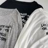 Korean Lazy Style Women's Off-Shoulder Letter Print Sun Protection Long-Sleeve T-Shirt