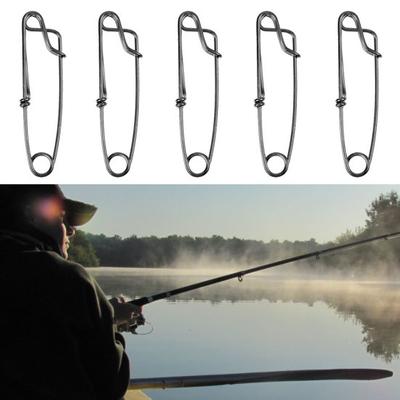 MUQZI Sports Accessory 5Pcs Stainless Steel Long Line Snap Clip Tuna Crab Shrimp Fishing Tackle Tool