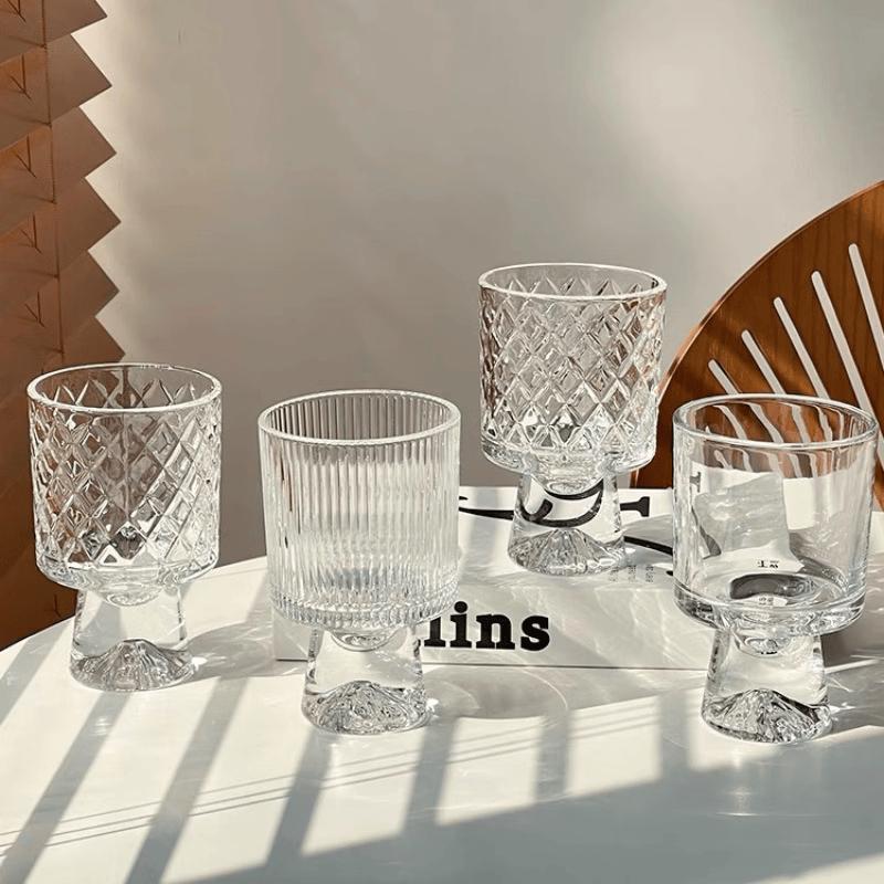 Ins-Style Stemmed Dessert & Beverage Glasses
