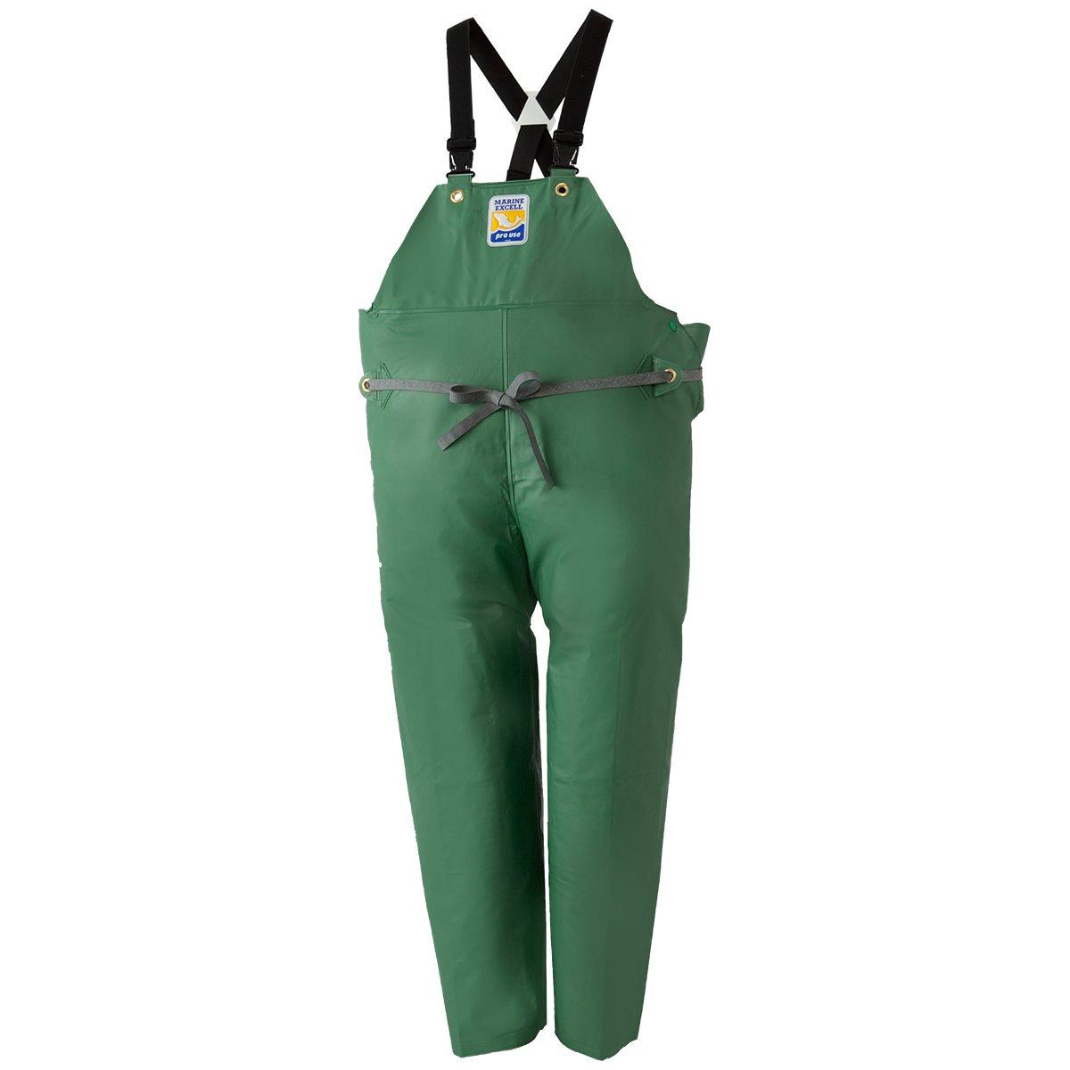 

Logos Marine Excel Industrial Chest Padded Pants with Knee Pads Size 3L Rainwear, (Suspender Style), 12063360, Green,