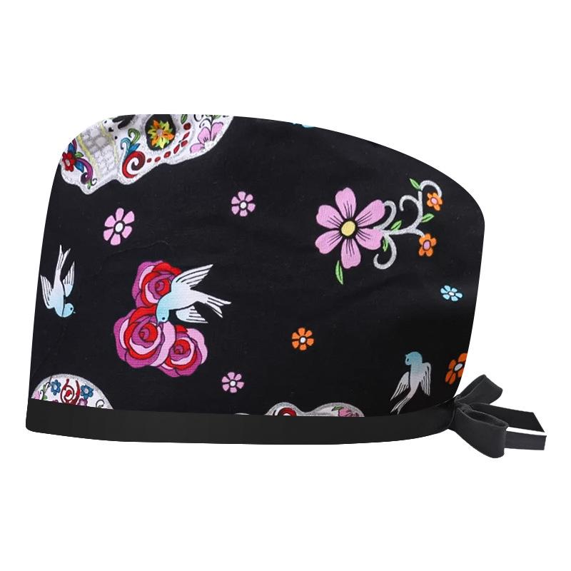 Women's Cotton Surgical Cap - Tie-up Medical, Dental, Salon, and Chemotherapy Head Coverings