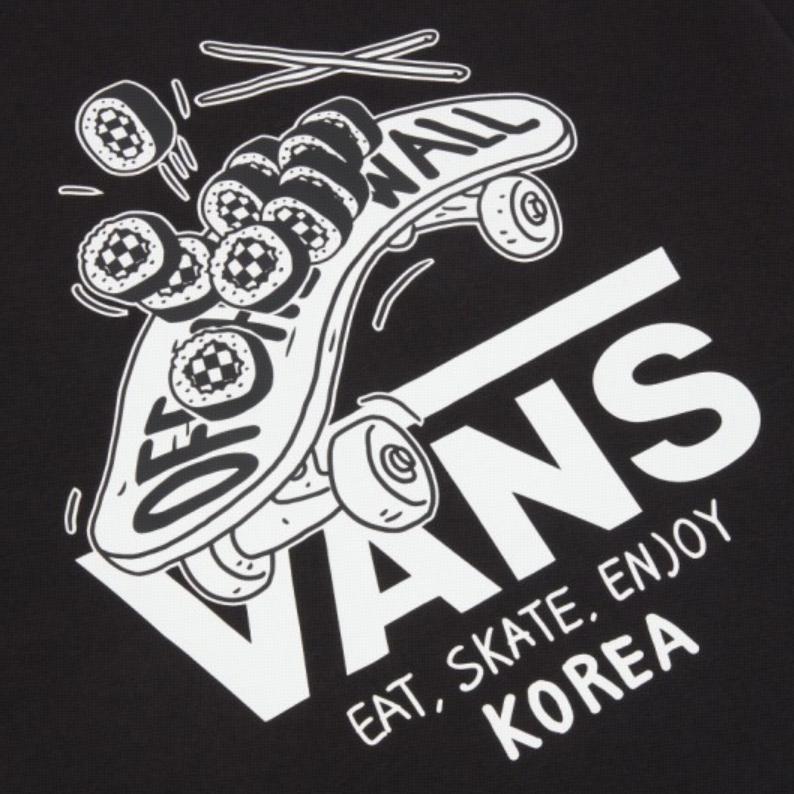 Vans Plain Minimalist Brand Logo Print Crew Neck Straight Fit Short Sleeve T-Shirt Men Tops Black VN000NWABLK1