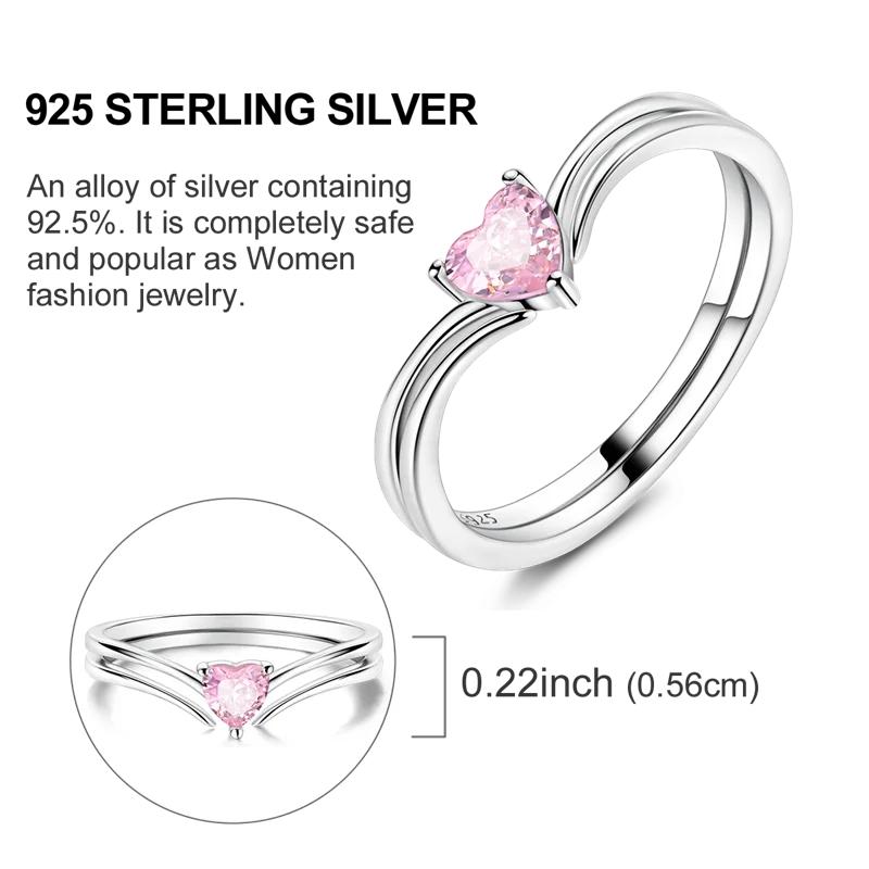 Original 925 Silver Shine Zircon Wedding Ring Simple Ring for Women Love Fashion Stackable Rings Popular Anniversary Jewelry