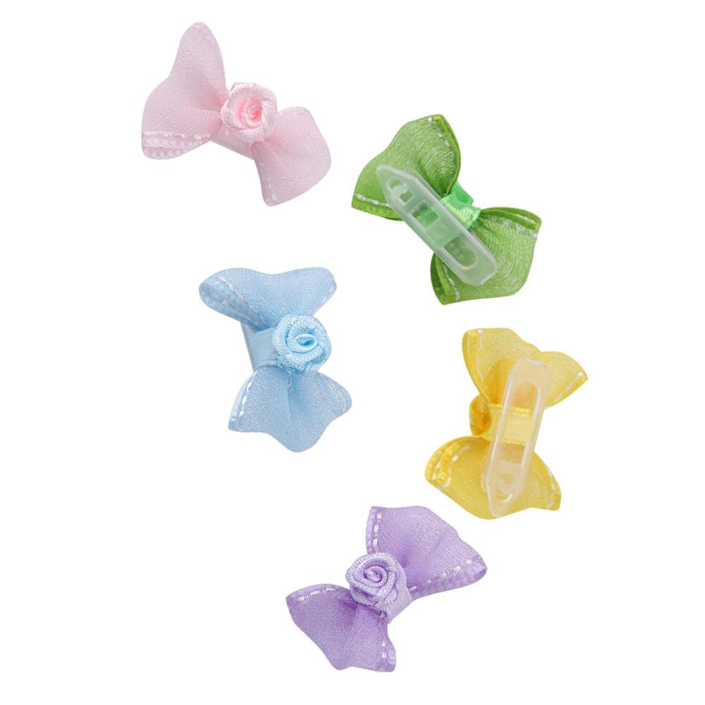 10Pcs Lightweight Pet Hair Clip Decorative Clip Pet Head Flower Pet Hair Accessory Pet Dressing Up