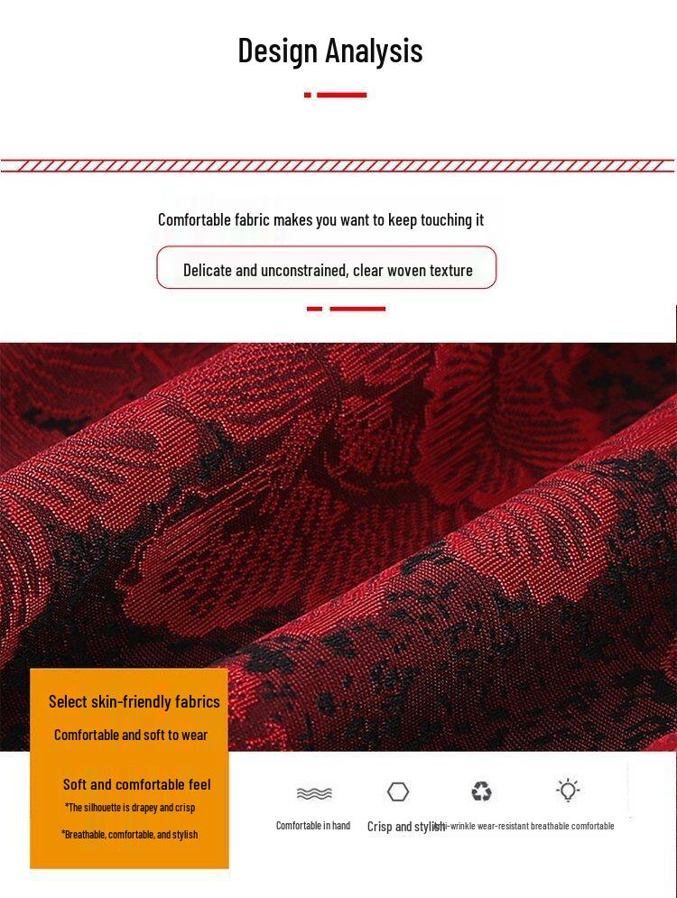 Schlankmachendes Woll-Oberteil im chinesischen Stil für ältere Menschen mit Jacquard-Blumen und Stehkragen