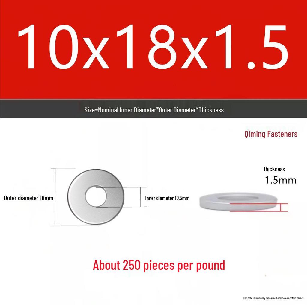 4.8 Grade Galvanized Iron Flat Washer M3-M40 Oversized Metal Screw Gasket Washer