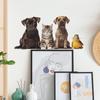Cartoon Cute Cat Dog Door Wall Sticker Self-Adhesive for Bedroom Living Room Home Decoration