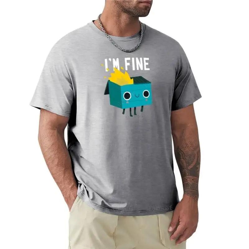 tshirt man summer tees Dumpster Is Fine TShirt korean fashion funny t shirt mens graphic tshirts big and tall