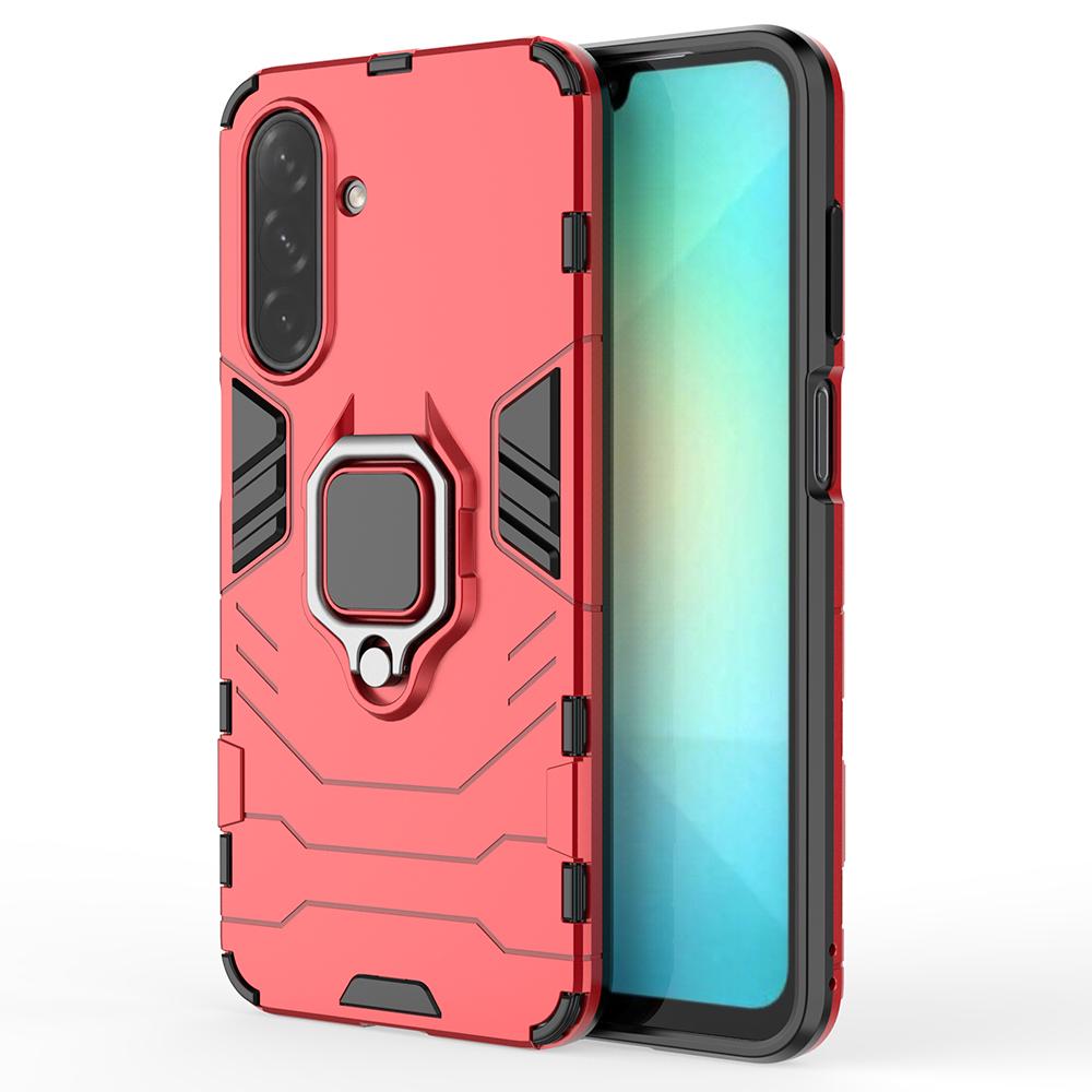 

For Samsung Galaxy A26 5G Case PC+TPU Protective Phone Cover with Ring Kickstand Red