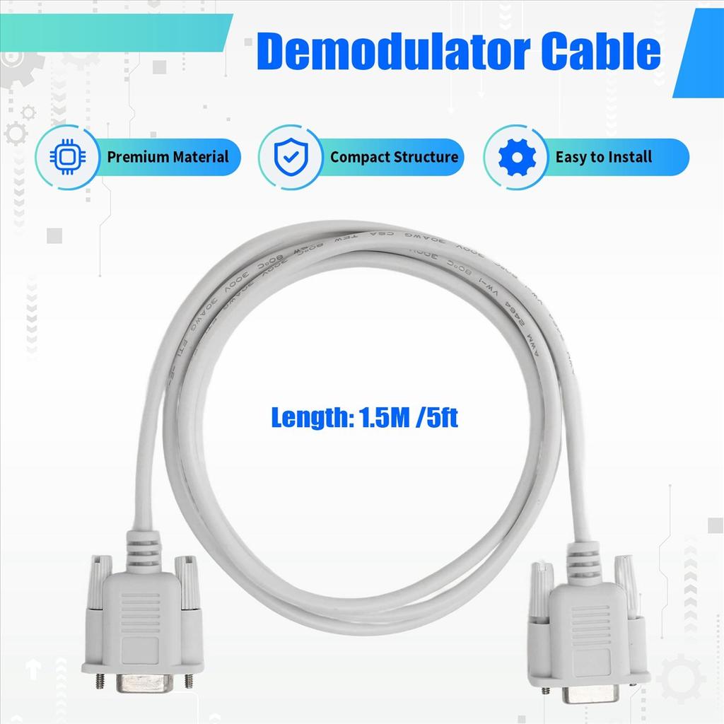 1PC 5ft F / F Serial RS232 Null Modem Cable Female to Female DB9 FTA Connection 9 Pin Data COM Cable Converter PC Accessory