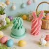 3D Printed Spiral Rabbit Figurine Easter Small Bunny Decoration for Home Office Desk Bookshelf Decor