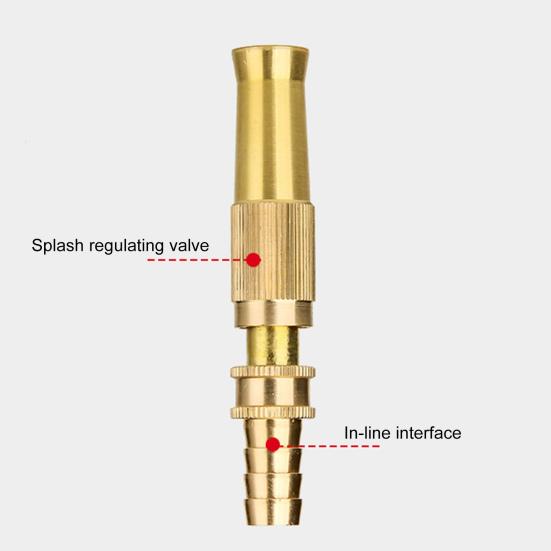 Kobberslangedyse Justerbar sprøytedyse Høytrykksdyse Heavy Duty sprøyte for hageslanger Uteplass Plenvanning Bilvask