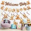 Little Bear Baby Welcome Party Decorative Banner Little Bear Spiral Baby Shower Decorative Flag Set