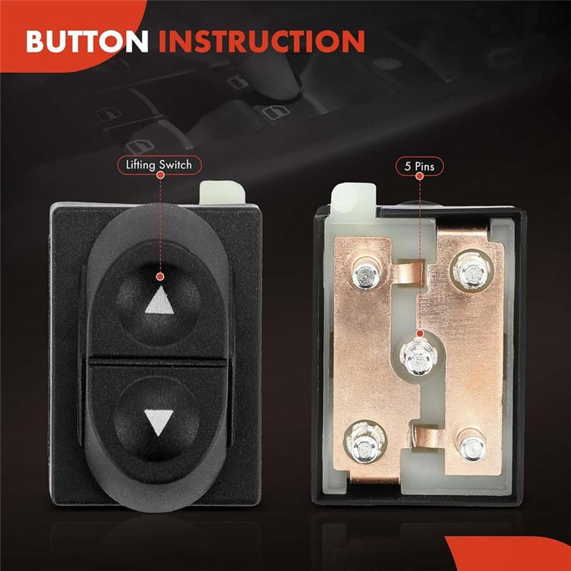 Power Window Switch For Ford Mustang Ranger Bronco F-150 F-250 F-350 E-150 E-250 E-350 Car Accessories чёрный