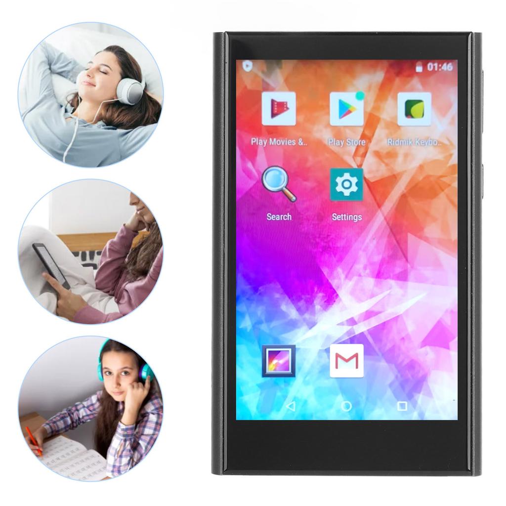 MP4 Player 4 Inch HD       HiFi Sound Portable Music Player with   WiFi for