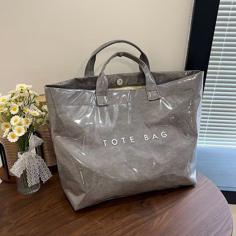 Letter Print Women s Handbag Summer New Large-capacity Fashionable Tote Bag Fashionable Handbag Bags for Women Designer Bags Ins (30cm Max Length 50cm) серый