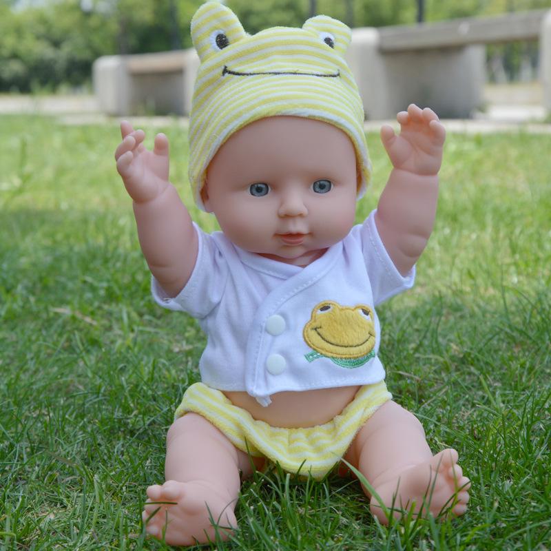 30cm Soft Vinyl Baby Doll - Children's Toy with Simulation Features for Playhouse Fun.