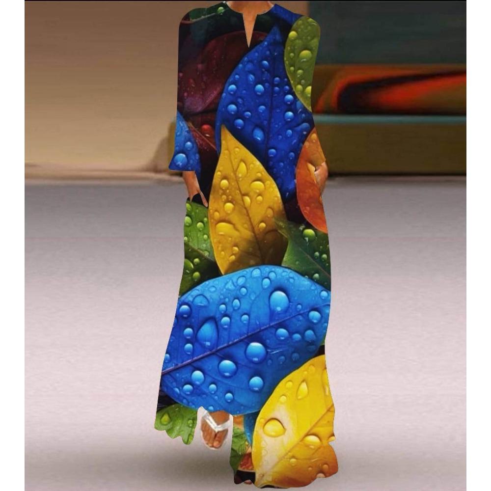 HNXC Women's Fashion Autumn Winter Long Sleeve V-Neck Casual Dresses