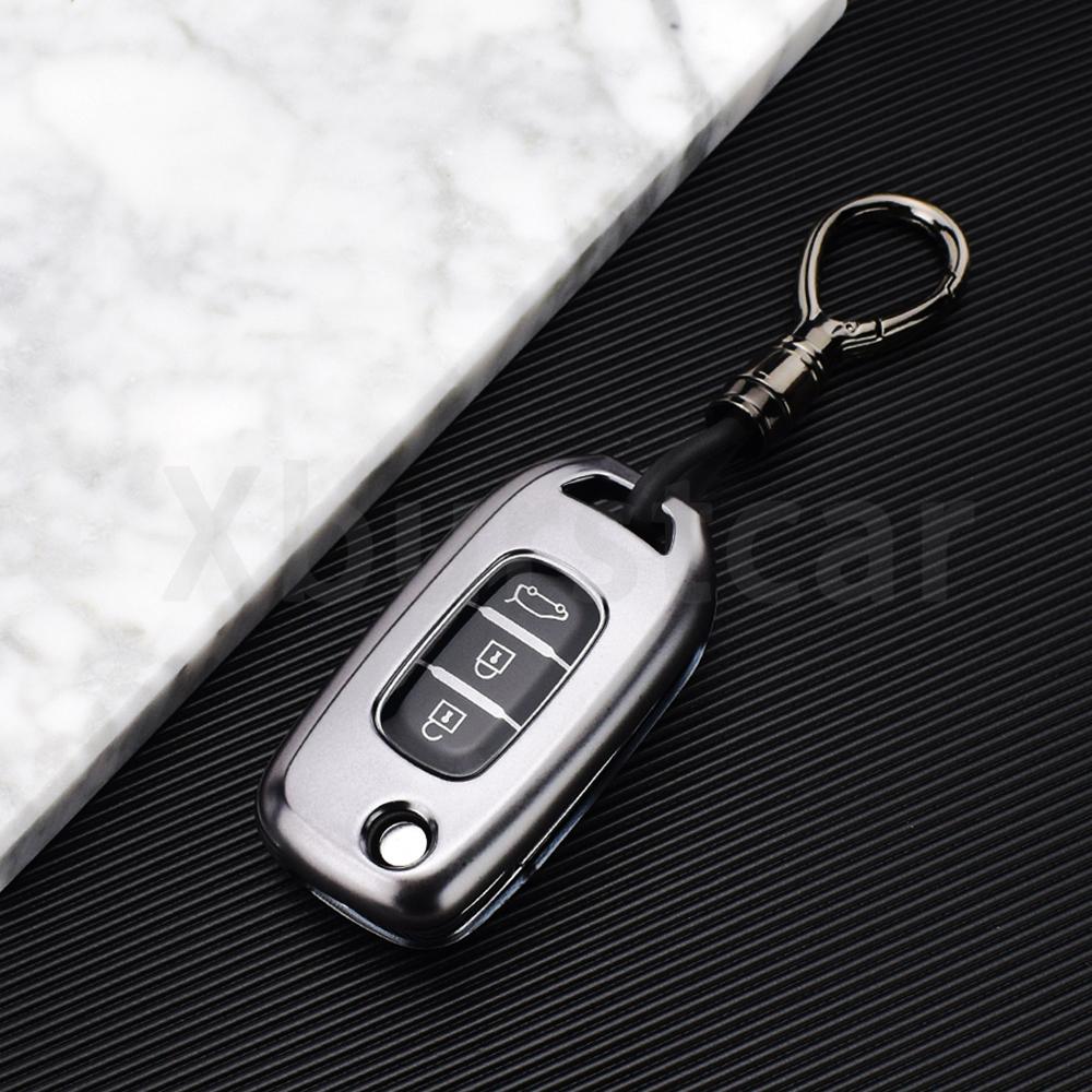 Tpu Remote Flip Key Case Fob Shell Cover Holder For Renault Kadjar Captur Symbol Koleos Megane 2/3 Buttons