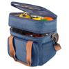 2 Layers Insulated Lunch Bag Large Capacity Food Storage Drink Cooling Handbag with Shoulder Strap