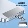 Ultra-Thin Stainless Steel Rotating Phone Lanyard Clip with Anti-Lost Sticker