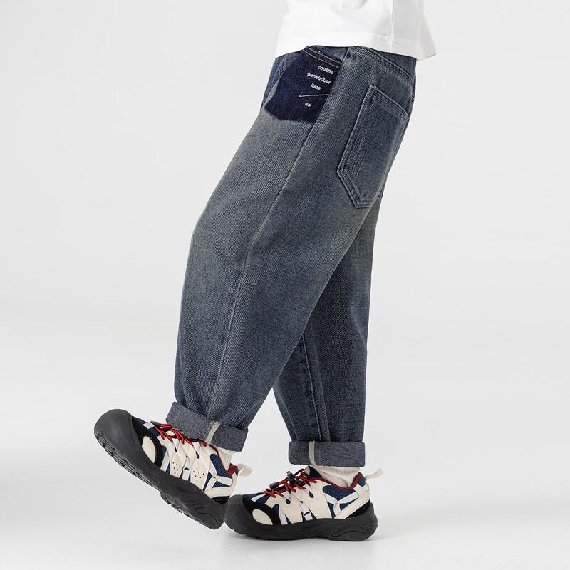 Duoduojia Boys' Washed Embroidered Denim Jeans