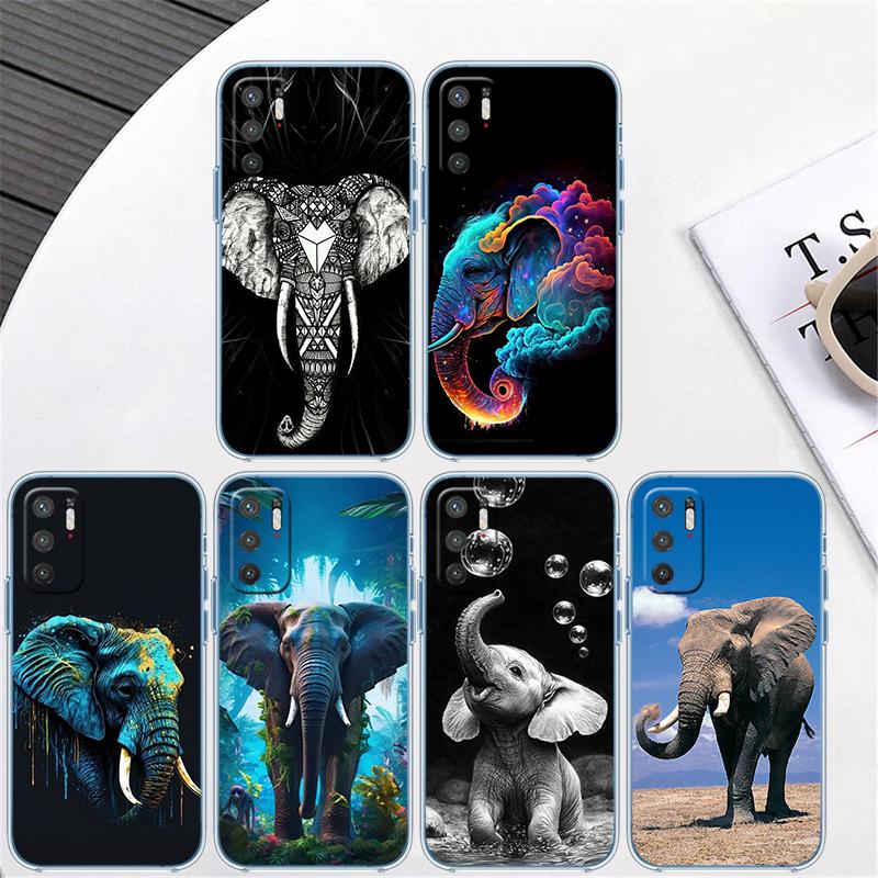 RP5 Animal Elephant Transparent Case for LG K22 K30 K40 K40S K41 K42 K50 K50S K51 K51S K52 K61 K62 K71 K92 Q60 Q61 V40 V50 V60