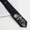 Good Quality Spine Embroidery Techwear Punk Black Tie Men Women Vintage Hip Hop Necktie Man Gifts Box Set