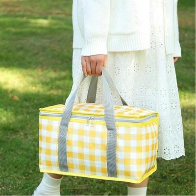 Tragbare Picknicktasche mit großem Fassungsvermögen, verdickt, wasserdicht, Picknickkorb, Oxford-Stoff, Lebensmittel-Thermosack, Camping