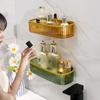 Punch-free Bathroom Shelf Shelves Wall Mounted Shampoo Storage Rack For Kitchen Holder Square Acrylic Bath Organizer Accessories