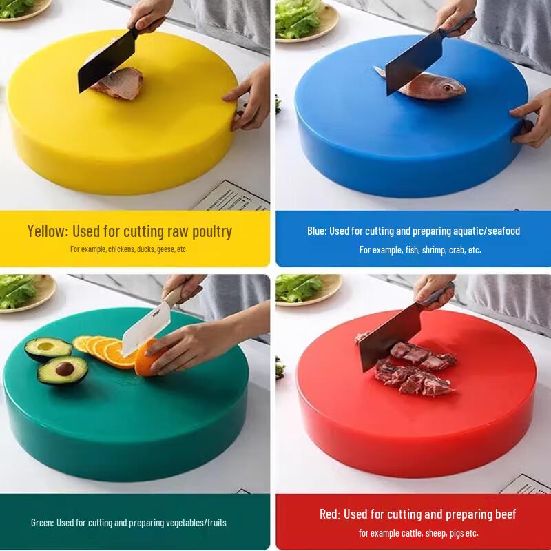JUUWU Commercial Round PE Plastic Cutting Board