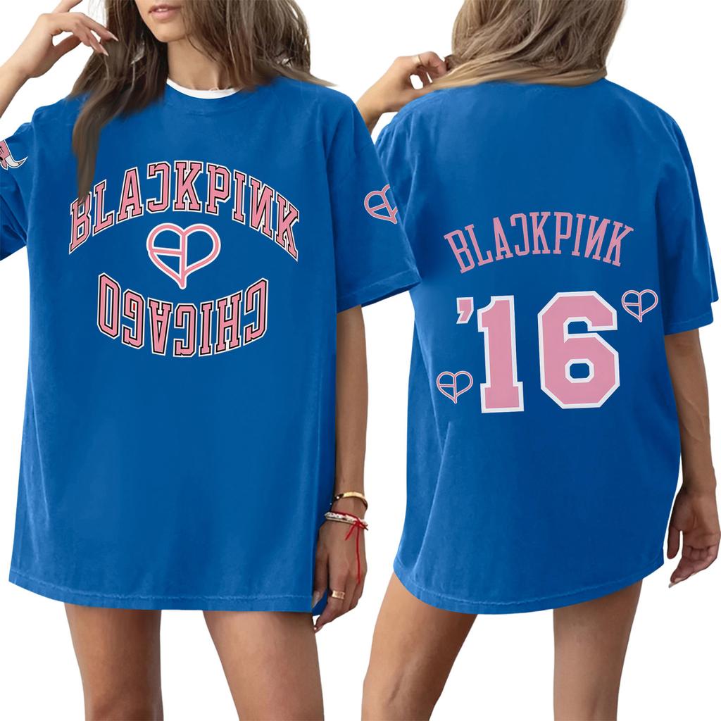 Women's Round Neck Printed Short-sleeved T-shirt Top