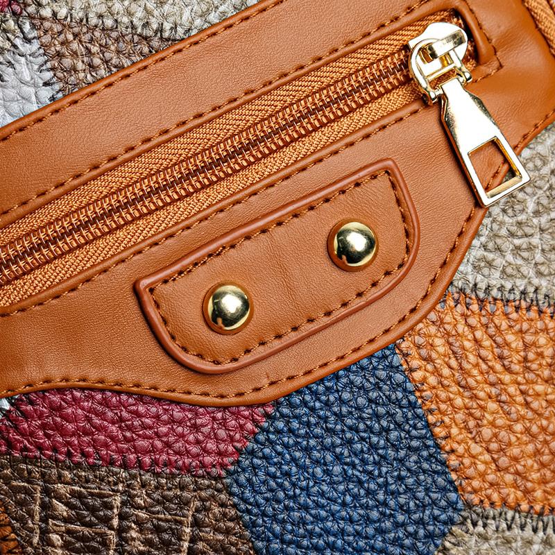 Farbblock-Brusttasche Damen-Umhängetasche Nähte Umhängetasche Handytasche Tasche mit mehreren Taschen