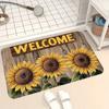 A Door Mat Featuring Nordic-Style Printed Sunflowers, Designed for Entryways for Home Corridors And Entrances Home Decor