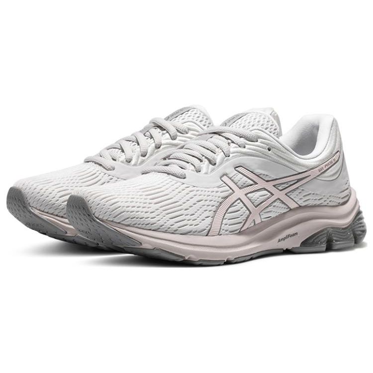 Asics Gel-Pulse 11 Fabric Synthetic Leather Low-Top Running Shoes Women Sneaker Gray Pink 1012B138-022