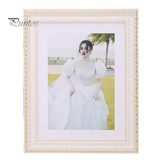 Vintage Photo Frame European Style Photo Frame with Back Hook Shatterproof Tabletop Picture Frame for Home Office Decor