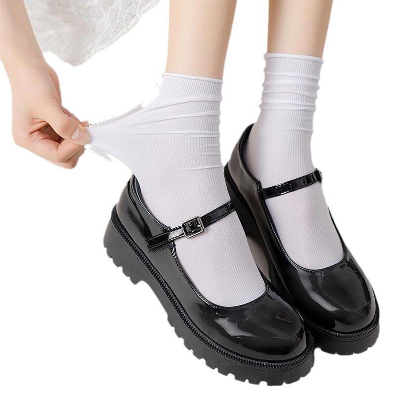 Jk Japanese Zhuji Socks Female Summer Thin Ice Silk Cool Breathable Boneless Ice Ice Socks In The Tube Month Pile Socks