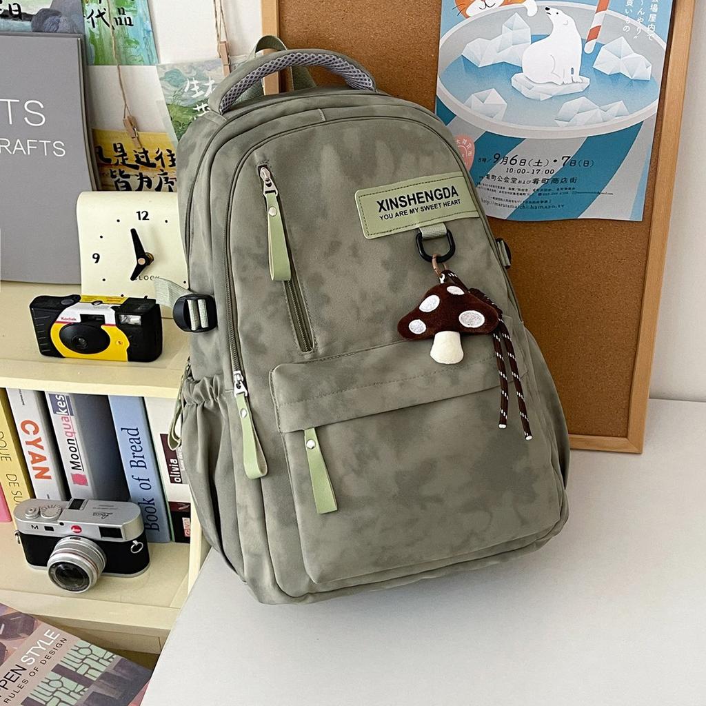 Schoolbag Large Capacity Backpack Female Korean Edition College Wind Anti-splashing Student School Bag Casual Versatile Daily Travel Backpack