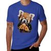 Red Panda Devouring Pizza T-Shirt Blouse korean fashion t shirt for men