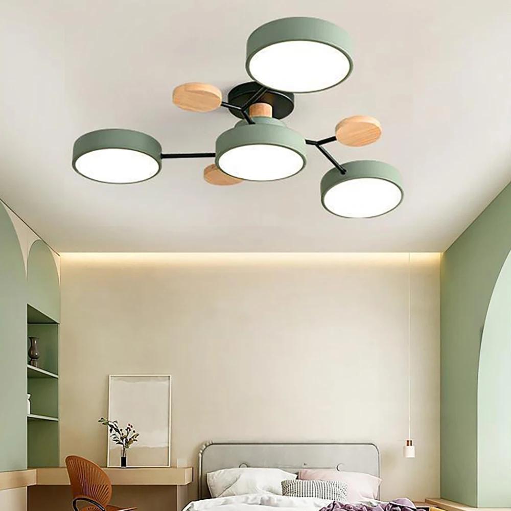 Modern LED Chandelier Macaron Ceiling Lamp For Bedroom Children's Room Living Dining Room Interior Decor Lighting Fixture Luster