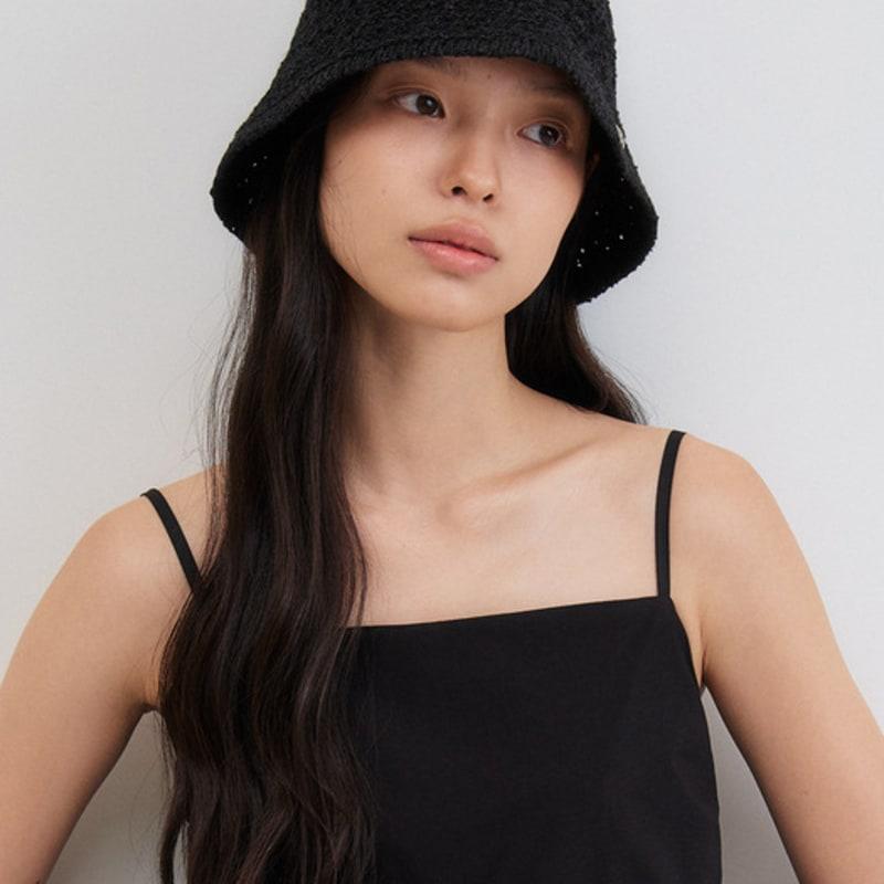 MangoManyPlease ROPE KNIT BUCKET HAT_BLACK