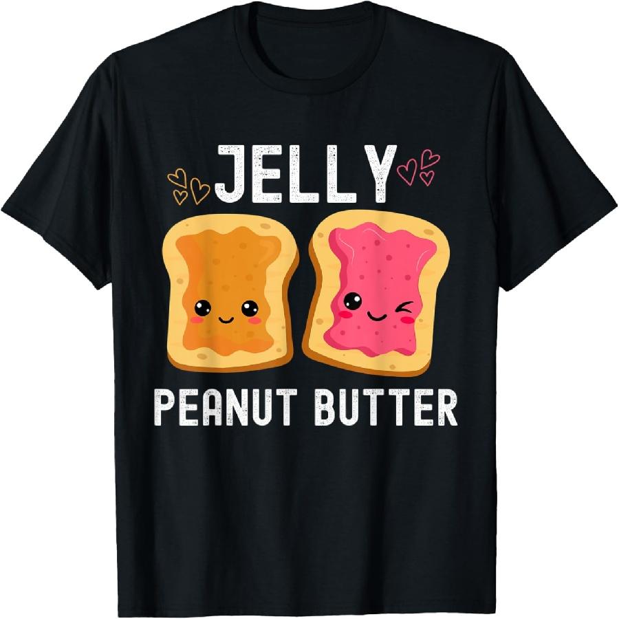 Unisex T-shirt Jelly & Peanut Butter Kawaii Matching Couple Funny T-Shirt