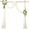 Good Quality Crinkle Proof Chiffon Curtain Versatile Sheer Fabric Arch Drape for Celebration Event