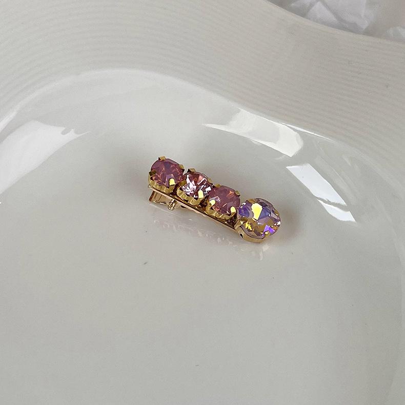 

Модные разноцветные заколки для волос со стразами и драгоценными камнями для женщин и девушек, милые заколки для волос, украшение для волос, сплав, заколки-автоматы, аксессуары для волос