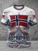 T-shirt Grafica Drago Vichingo Norvegese Uomo Donna Stampa 3D Stile Nordico Casual Sportiva Manica Corta Asciugatura Rapida Top Estivo