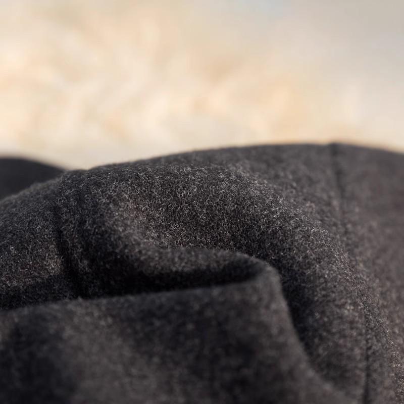 Women's Grey Wool Wide-Leg High-Waisted Shorts, 2025 Autumn/Winter, Plus Size, Casual Loose Fit.