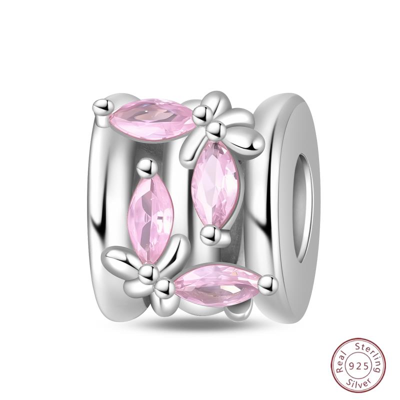 New Original Charm Bead Pendants Copper Crown Strawberry Perfume Gold Bow Fit Bracelet Necklace Women Jewelry