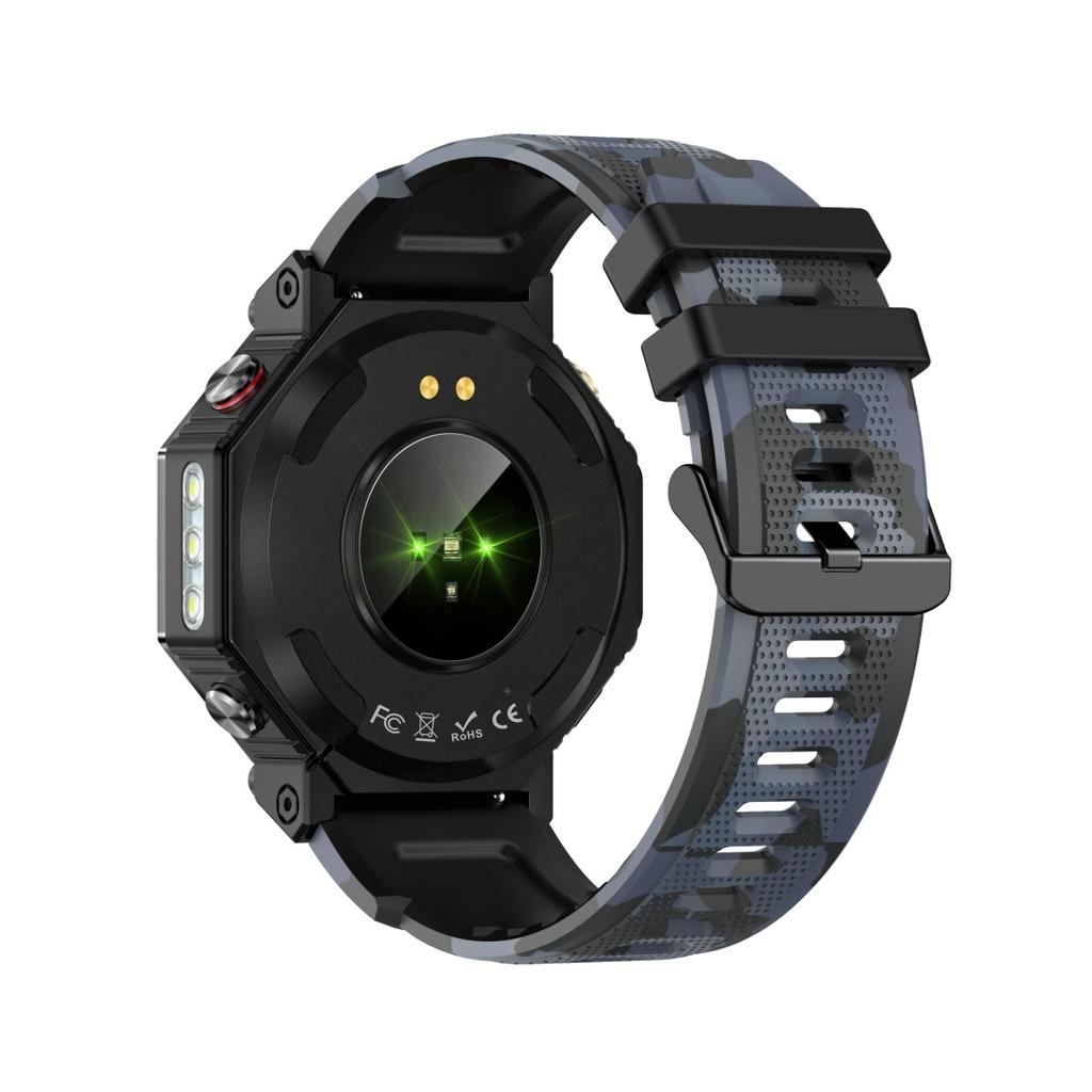 Rainbuvvy KC91 GPS Smart Bracelet 1.39inch TFT 360x360 BLE5.3 GPT 3ATM Waterproof 530mAh Bluetooth Call Flashlight Android Smartwatch